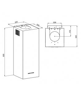 MAAN Ponza W 830 copper gloss hood