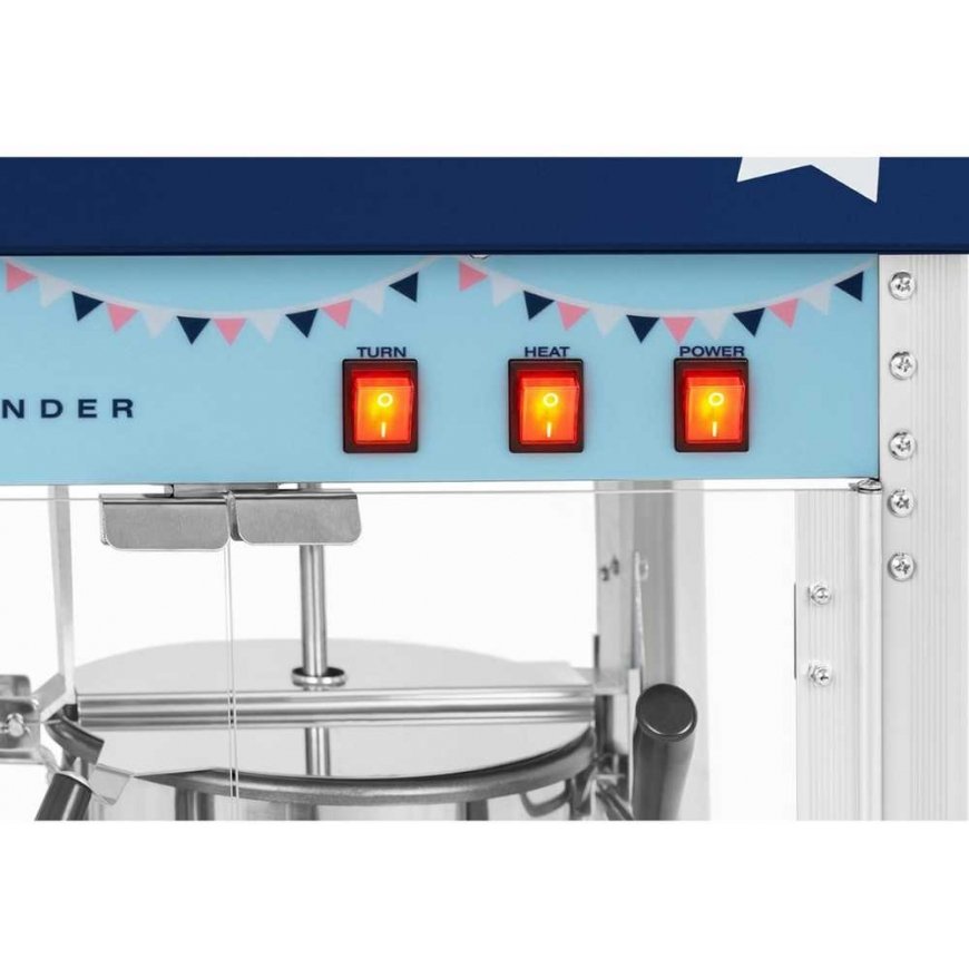 Royal Catering Mašina retro spragėsių spragėsiai TEFLON 1600 W 5-6kg/h - mėlyna – 4