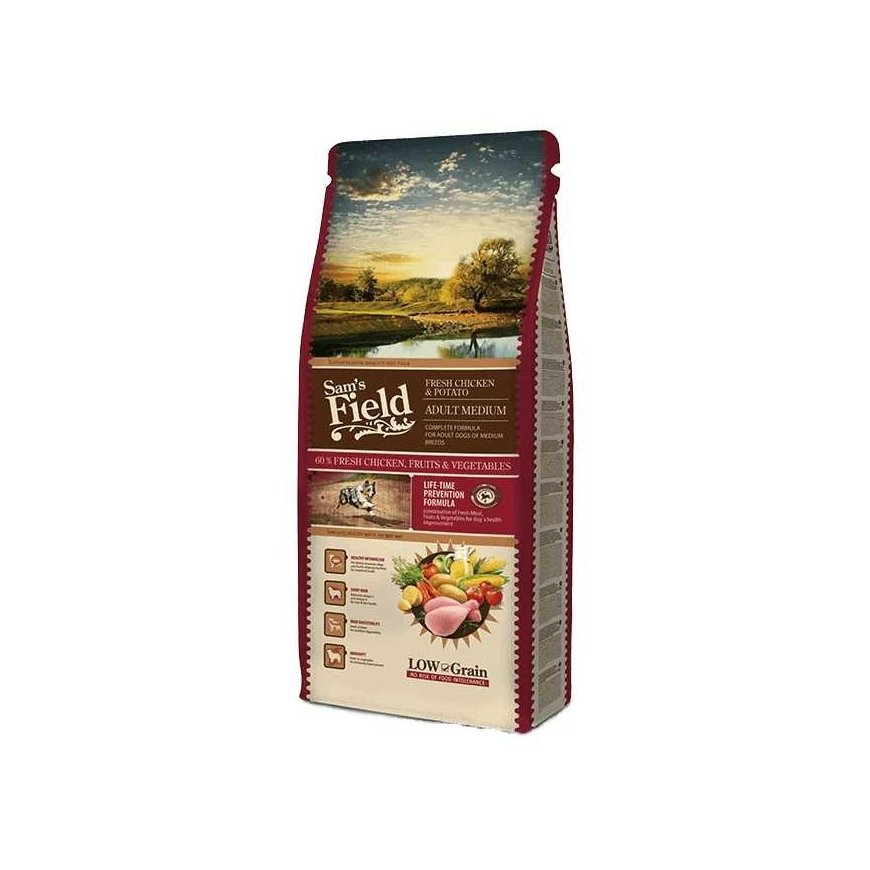 Sam´s Field Dog Fresh with chicken and potatoes ADULT MEDIUM 13kg – 4