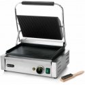 Contact PANINI contact grill, grooved top, smooth bottom, 2200W - Hendi 263662