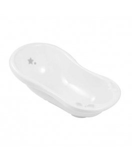 KEEEPER bathtub with stopper STARS, white, 84cm, 18426