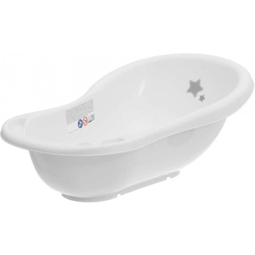 KEEEPER bathtub with stopper STARS, white, 84cm, 18426 – 2