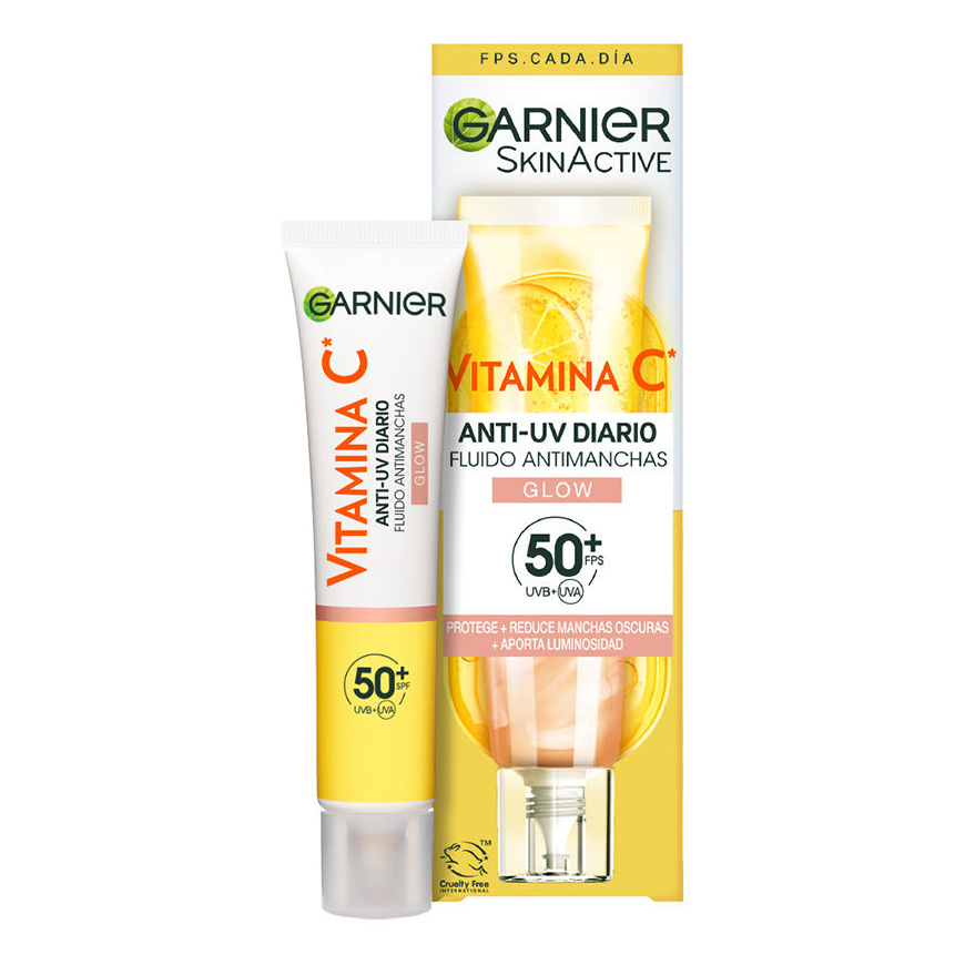 Garnier Skinactive Vitamina C Fluido Antimanchas Spf50 Glow, 40 ml