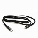 USB cable Logo USB-C - Lightning 1 m Black USB cable Logo USB-C - Lightning 1 m Black