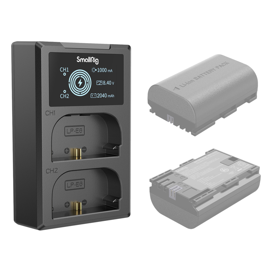 SmallRig 4084 Baterija Charger For LP-E6 Batteries – 2