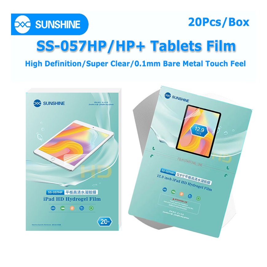 SUNSHINE SS-057HP Hydrogel Films for Tablets (11 inch) Pack 20 p