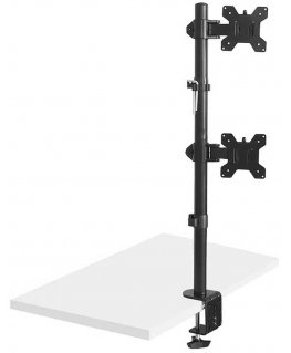 Holder Maclean MC-966 Double Monitorius Mount Screen Holder Double Arm for Computer Monitors, max VESA 100x100, 13-27", 9kg
