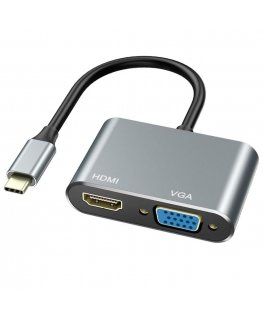 iLike HD4 2in1 Video Adapter - Pārveidotājs no USB-C uz Hdmi 4K