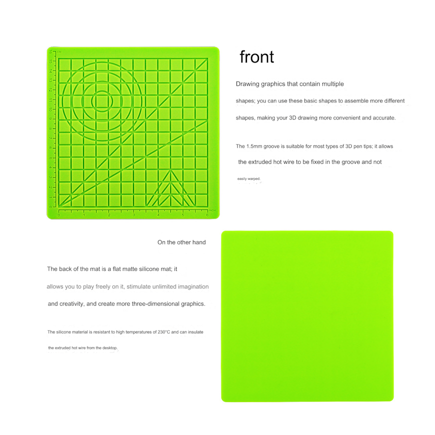 iLike S2 Silicone Pad (18x18cm) for Safe use of 3D Printing Pen – 3