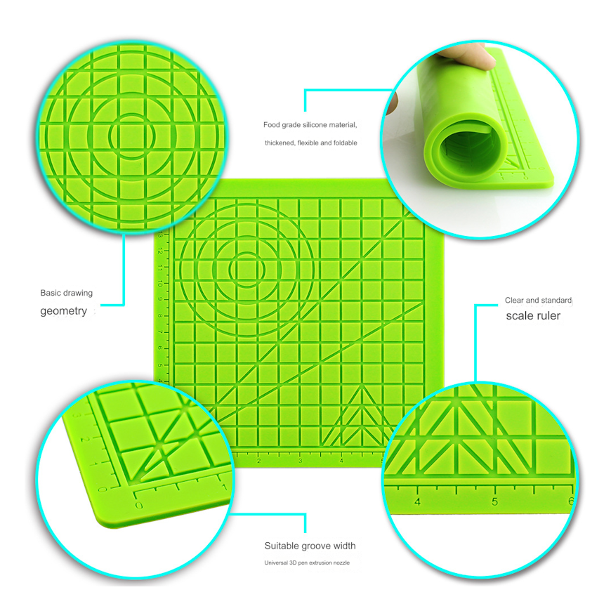 iLike S2 Silicone Pad (18x18cm) for Safe use of 3D Printing Pen – 4