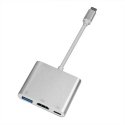 iLike HD1 3in1 USB-C (Type-C) Ligzdas uz HDMI 4K / USB 3.0 / USB