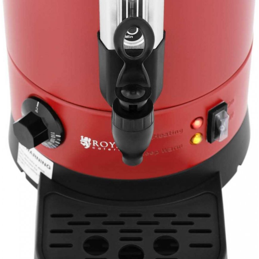 Royal Catering Warnik podgrzewacz do wody su podwójnymi ściankami i ociekaczem 6.1 L 1500 W raudona – 3