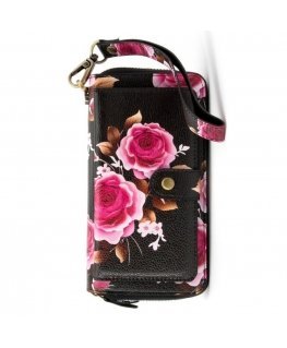 Evelatus Eco Leather Zipper Wallet with Magnetic Phone Fixation