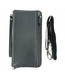 Evelatus Eco Leather Zip Wallet with Magnetic Phone Fixation & S
