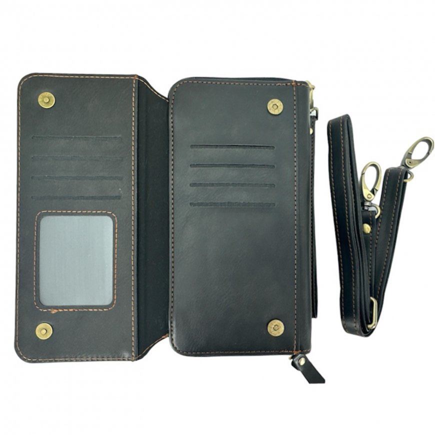 Evelatus Eco Leather Zip Wallet with Magnetic Phone Fixation & S – 4