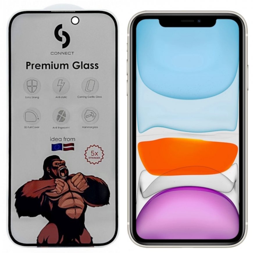 Сonnect Corning Gorilla Ultra Strong 3D Privātuma stikls Apple i