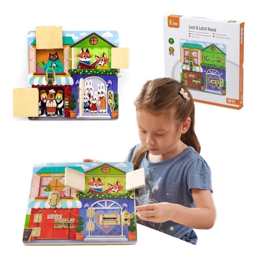 Viga Wooden Castle Manipulation Table and Home Discovery