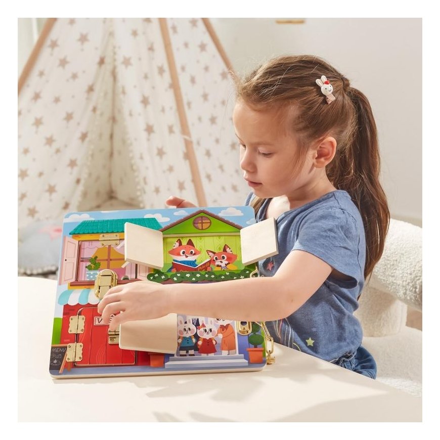 Viga Wooden Castle Manipulation Table and Home Discovery – 4