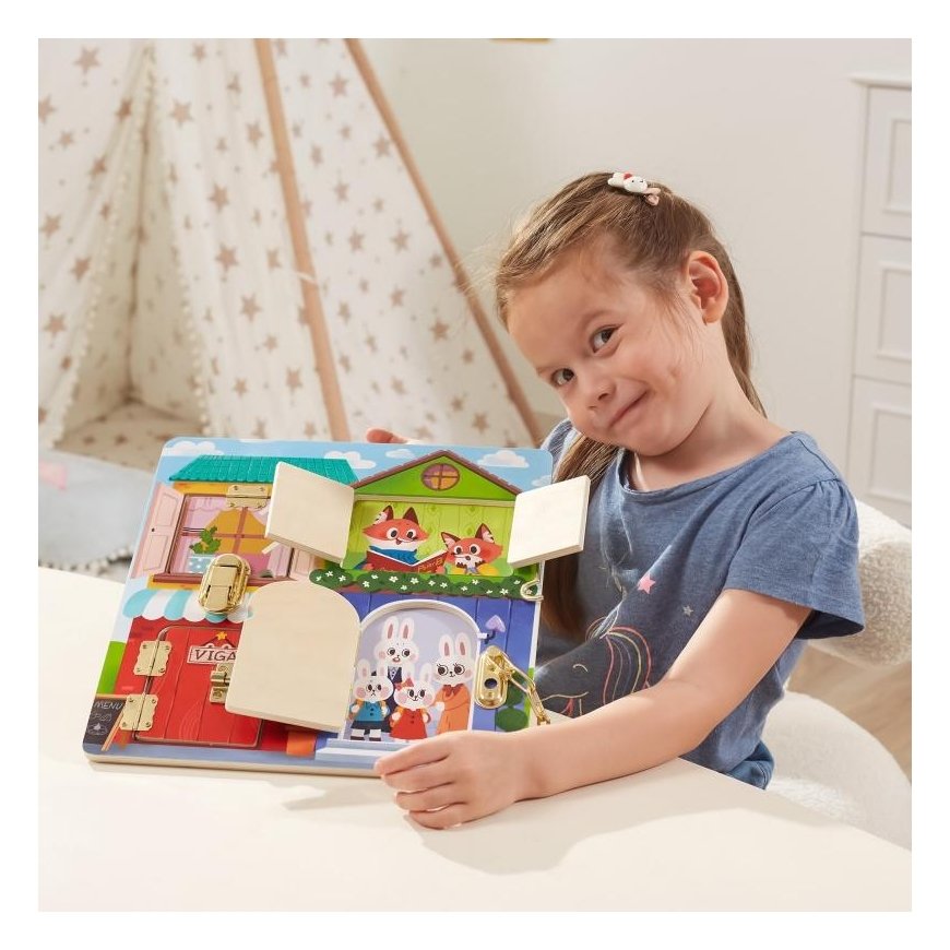 Viga Wooden Castle Manipulation Table and Home Discovery – 5