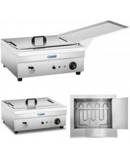 Gruzdintuvė Royal Catering Žuvies spurgų keptuvė su nuvarvėjimo padėklu 3200W 230V 14L