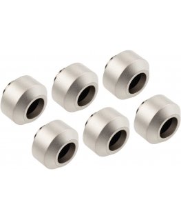 Optimus Hardtube Fitting, 12 mm, 6-Pack with Tool - Satin Nickel