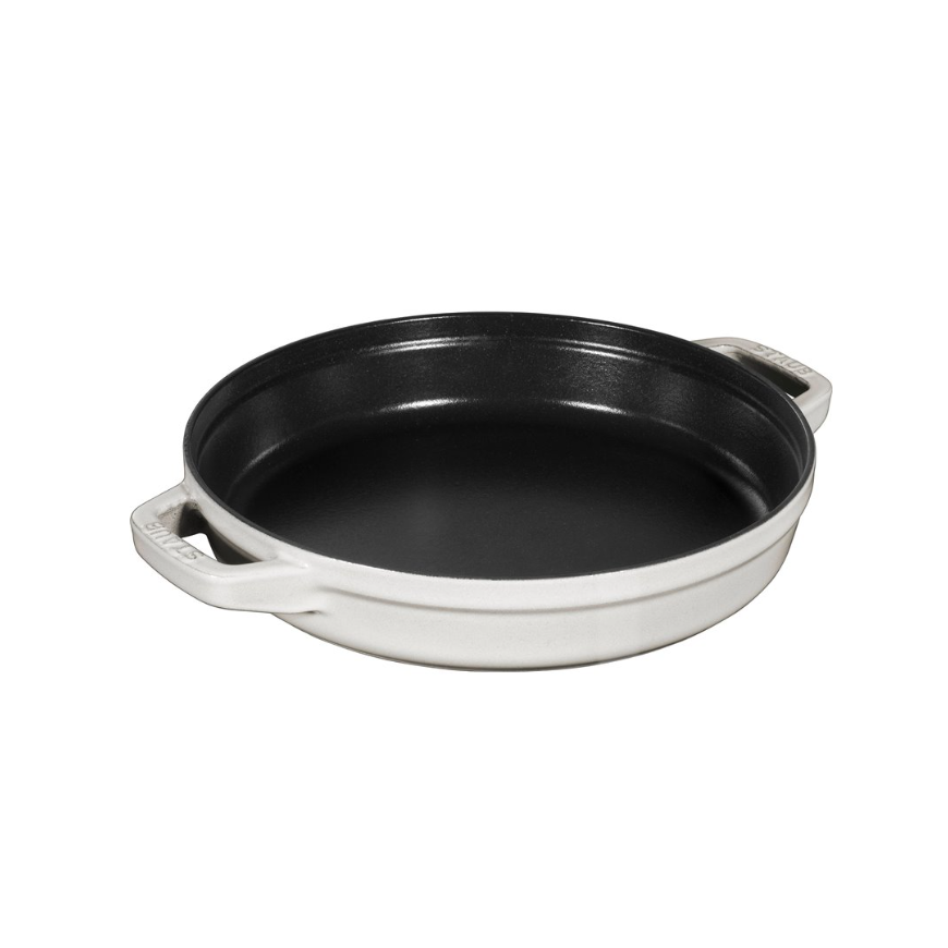 Set of 2 naczyń żeliwnych with lid Staub - 24 cm, White truffle – 3