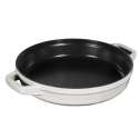Set of 2 naczyń żeliwnych with lid Staub - 24 cm, White truffle