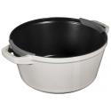 Rinkinys 2 naczyń żeliwnych su dangteliu Staub - 24 cm, Balta trufla