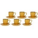 Rose&Tulipani Set of 6 filiżanek do espresso Concerto Ocra - Yellow, 90 ml Rose&Tulipani Set of 6 filiżanek do espresso Concerto Ocra - Yellow, 90 ml