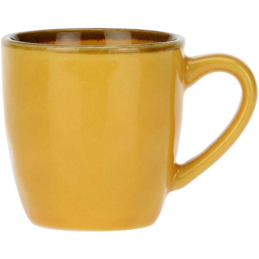 Rose&Tulipani Set of 6 filiżanek do espresso Concerto Ocra - Yellow, 90 ml – 4