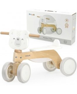 Viga Toys VIGA PolarB Drewniany Jeździk Bear Polarny Miękkie Koła