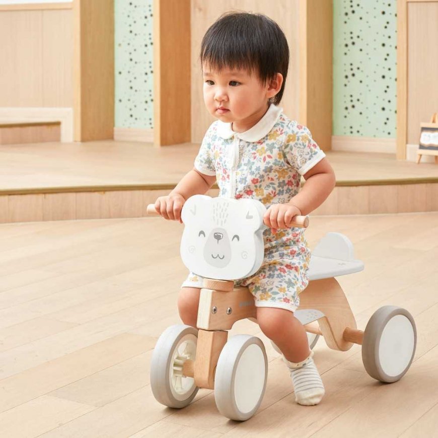 Viga Toys VIGA PolarB Drewniany Jeździk Bear Polarny Miękkie Koła – 2