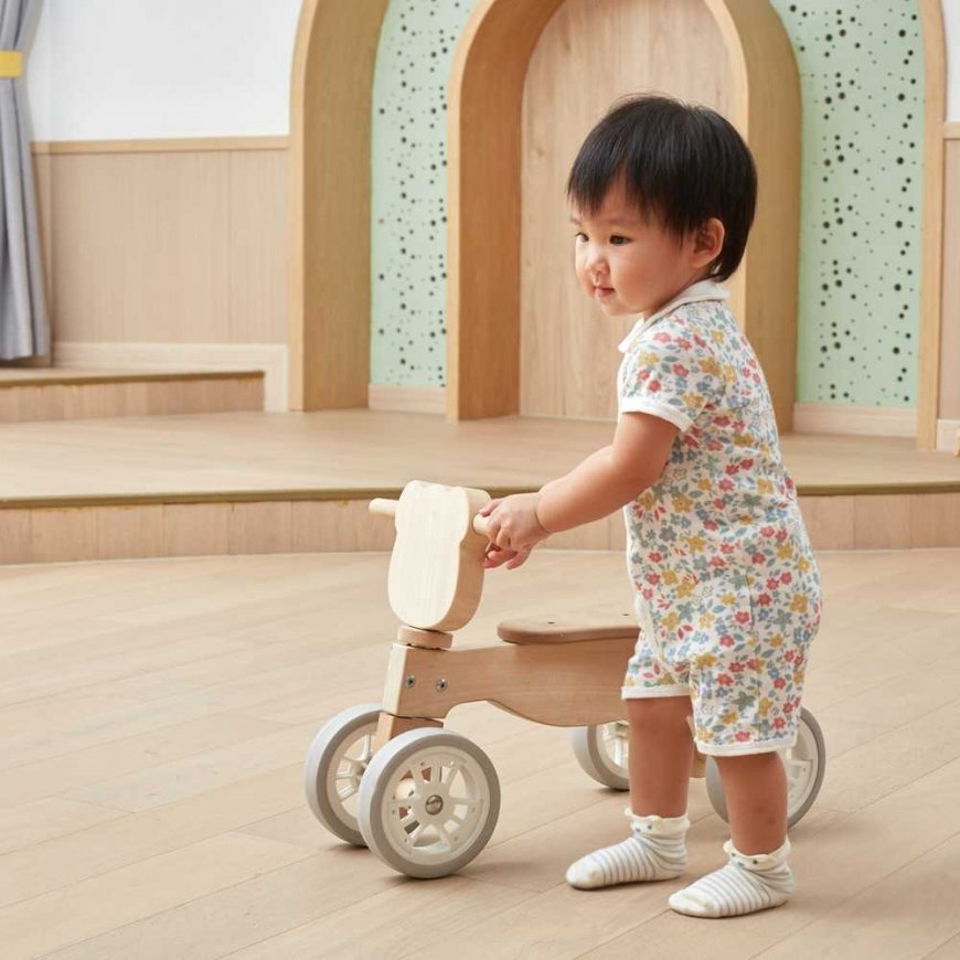 Viga Toys VIGA PolarB Drewniany Jeździk Bear Polarny Miękkie Koła – 5