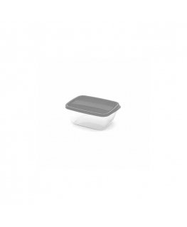 Food container rectangular 0,75L Vedo transparent grey