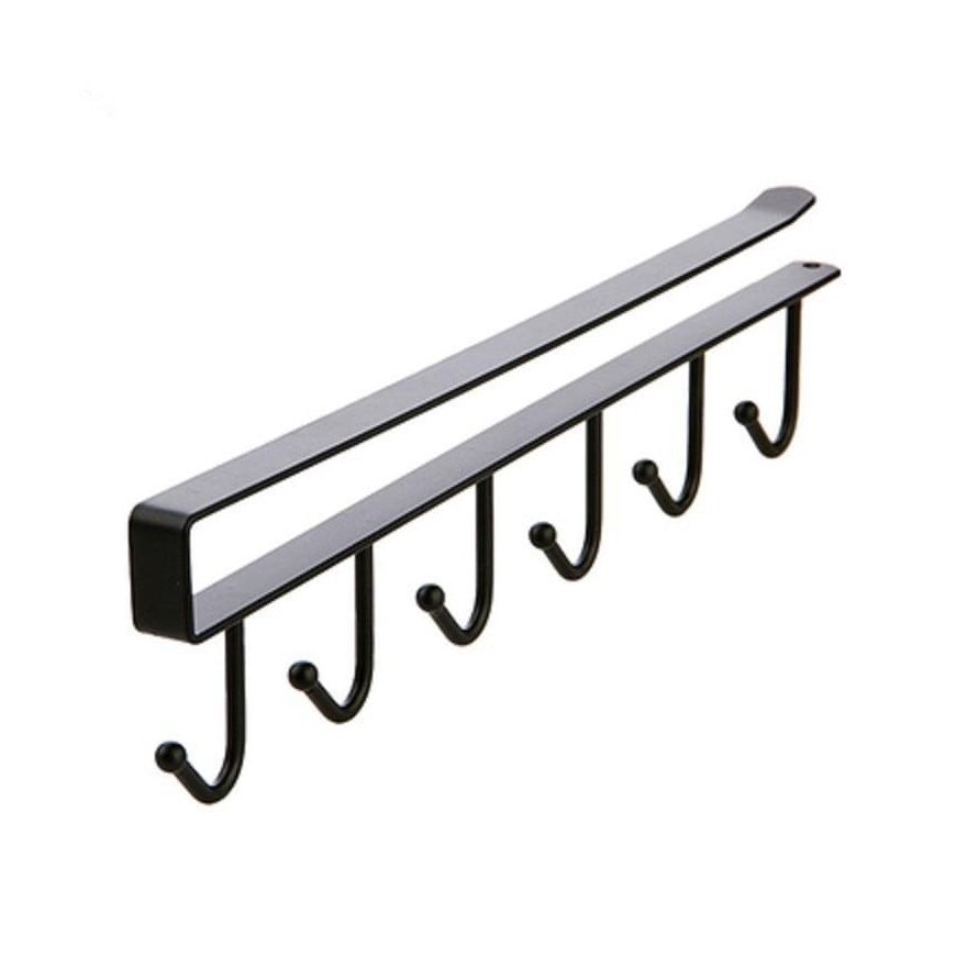 Clothes rack metal with clips and PVC-coated white