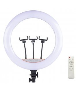 Elight SR18 46cm LED valgusti rõngas 3x nutitelefoni hoidjaga +