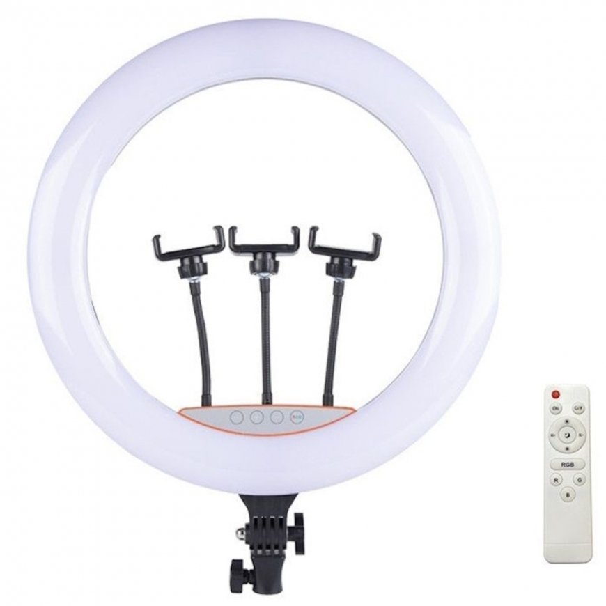 Elight SR18 46cm LED Light Ring with 3x Smartphone holder + 220V
