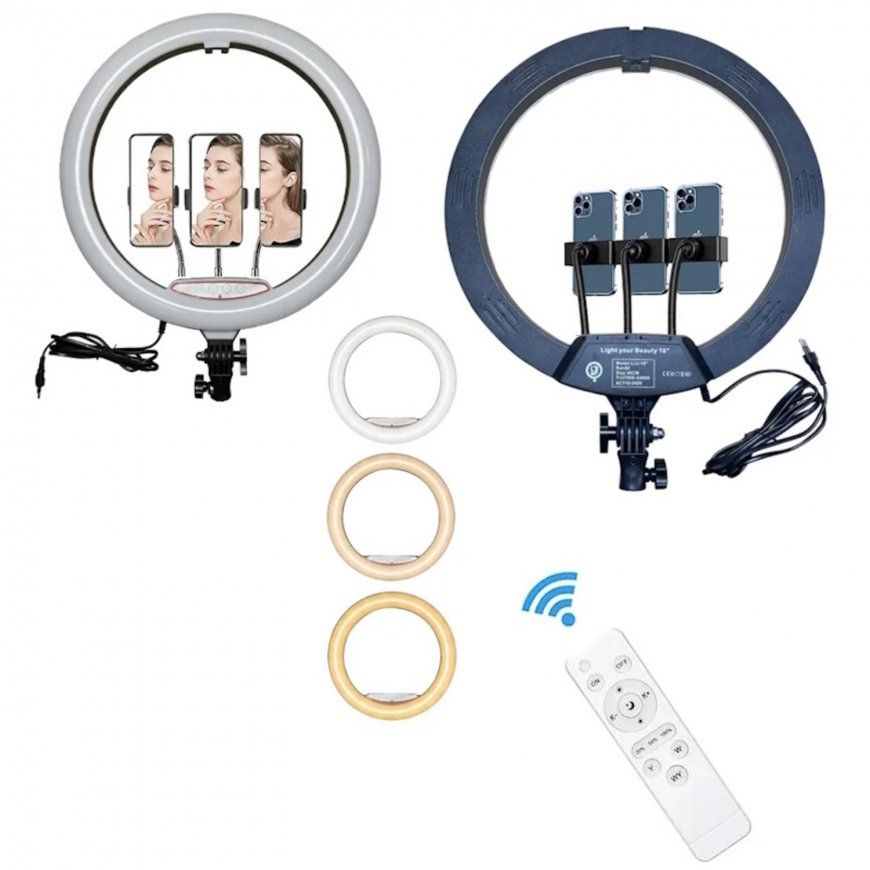 Elight SR18 46cm LED Light Ring with 3x Smartphone holder + 220V – 2