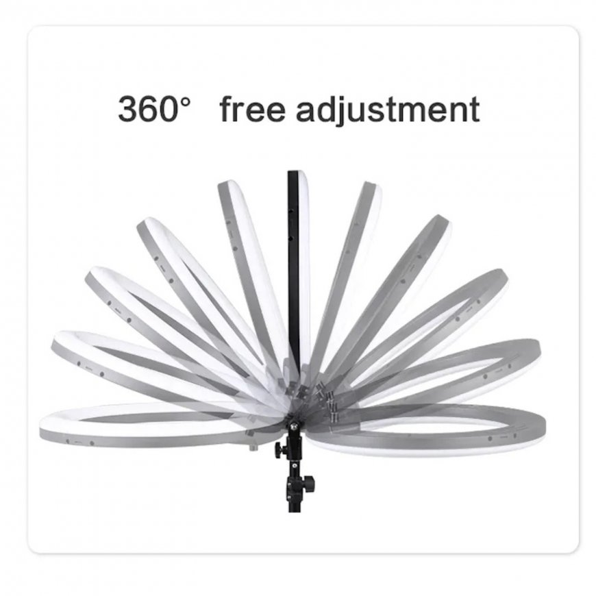 Elight SR18 46cm LED apgaismojošais gredzens ar 3x smartfona tur – 4