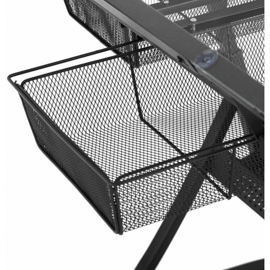Frommstarck Rašomasis stalas, stiklinis piešimo stalas su stalčiais piešimui ir eskizavimui, 120x60 cm – 4