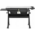 Frommstarck Desk, glass drawing table with drawers for drawing and sketching, 120x60 cm