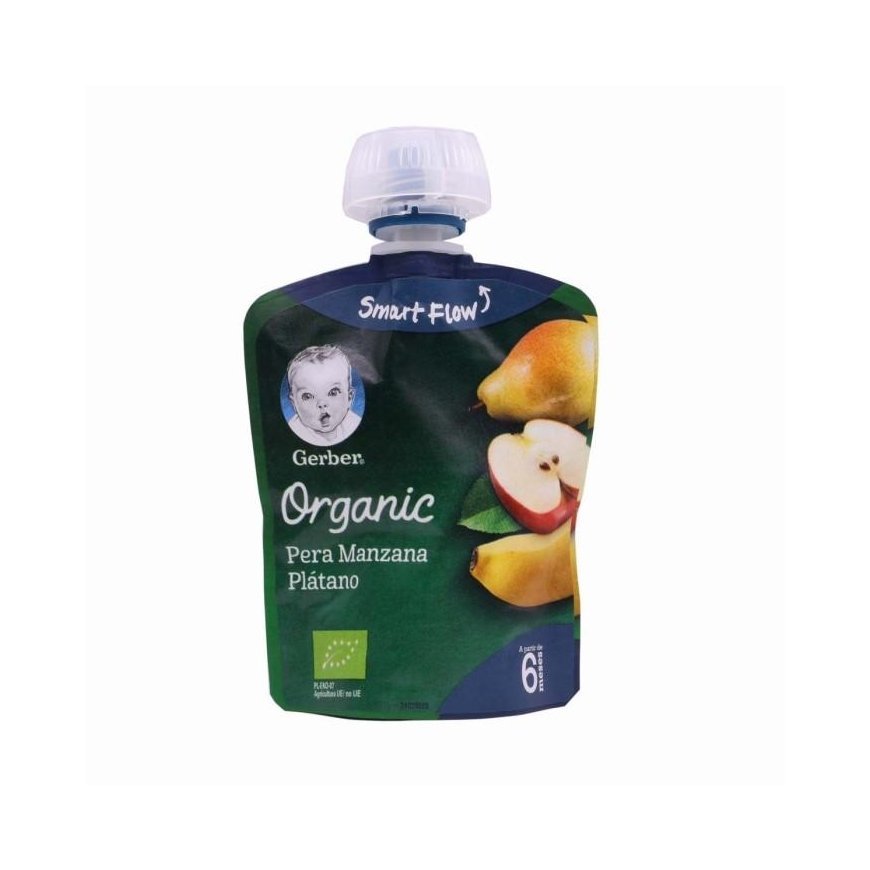 Gerber Organic Pear Apple Banana 4X