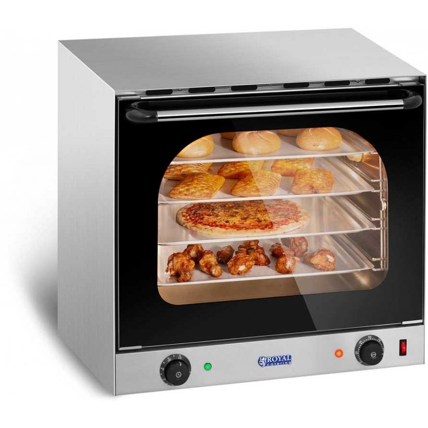 Royal Catering Piec piekarnik konwekcyjny 4-poziomowy 2400 W + 4 x Tacka – 2