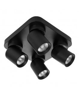 Hanging lamp Orno MALTA SP 4, wall and ceiling mounting, GU10 max. 4x12W, IP20, black, square base