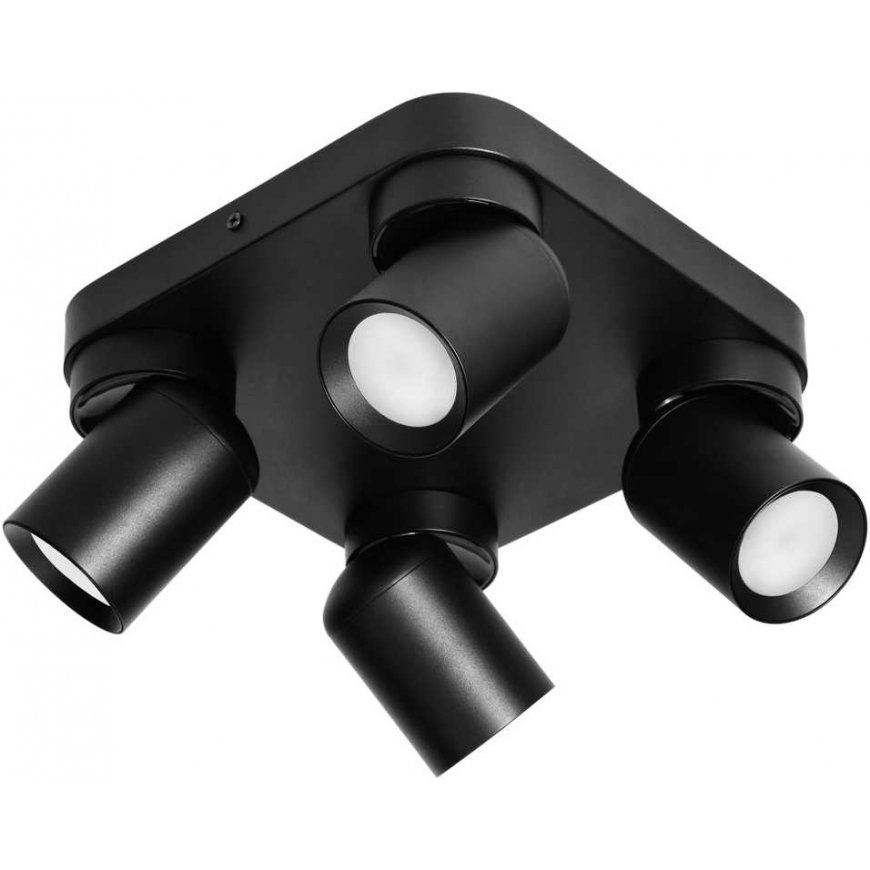 Hanging lamp Orno MALTA SP 4, wall and ceiling mounting, GU10 max. 4x12W, IP20, black, square base – 2