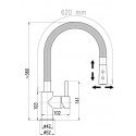 Kitchen faucet Domoletti Seina DSE919.5/12CMATC black