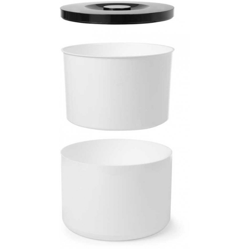 Hendi White ice container with black lid, 5L – 5