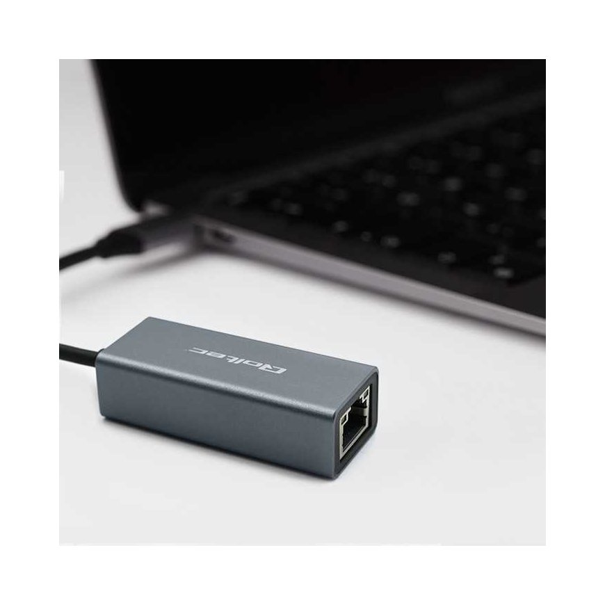 Qoltec Adapter usb-c na rj45 ethernet | 1000mbps | aluminum housing – 2