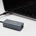 Qoltec Adapteris usb-c na rj45 ethernet | 1000mbps | aluminiowa obudowa