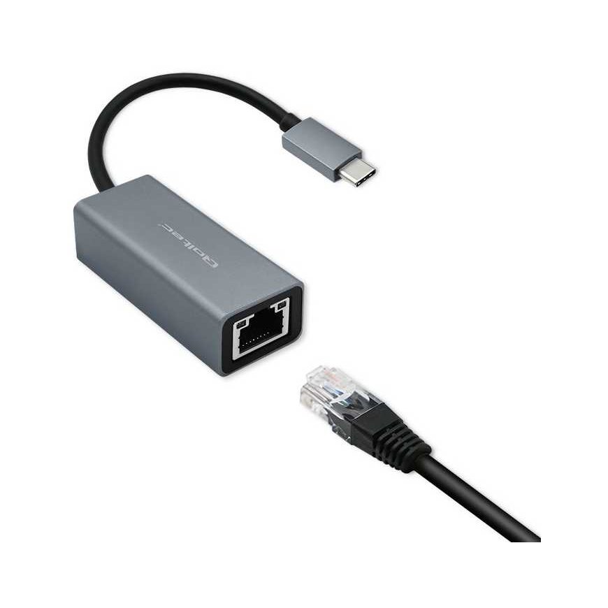 Qoltec Adapteris usb-c na rj45 ethernet | 1000mbps | aluminiowa obudowa – 3